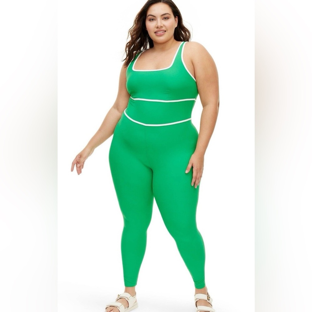 Diane Von‎ Furstenberg Green Racerback Full Length Bodysuit